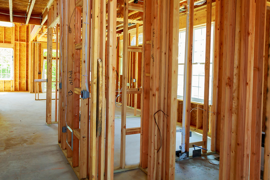 A Stick Built House Under Construction