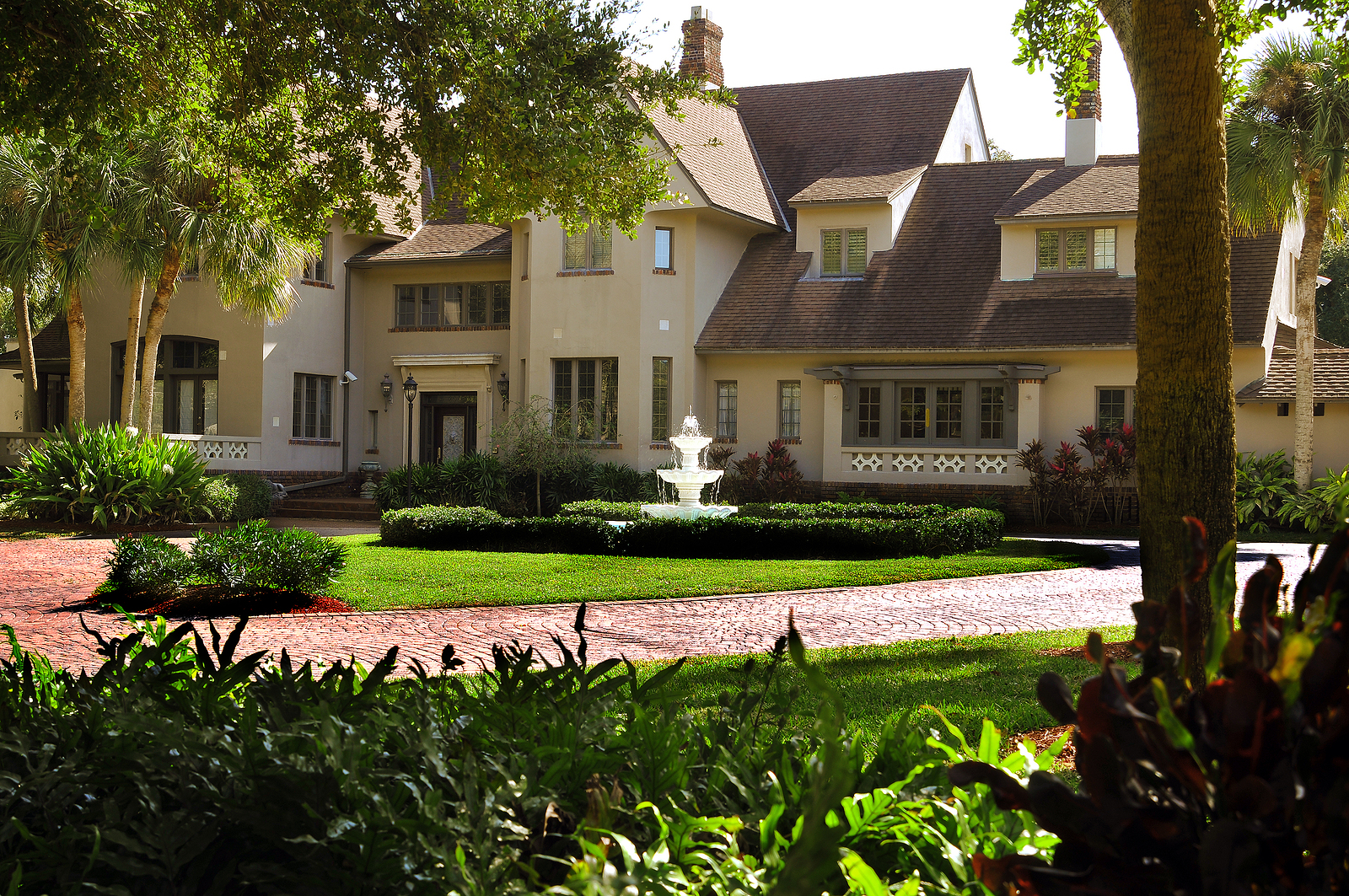 Large mansion on the water